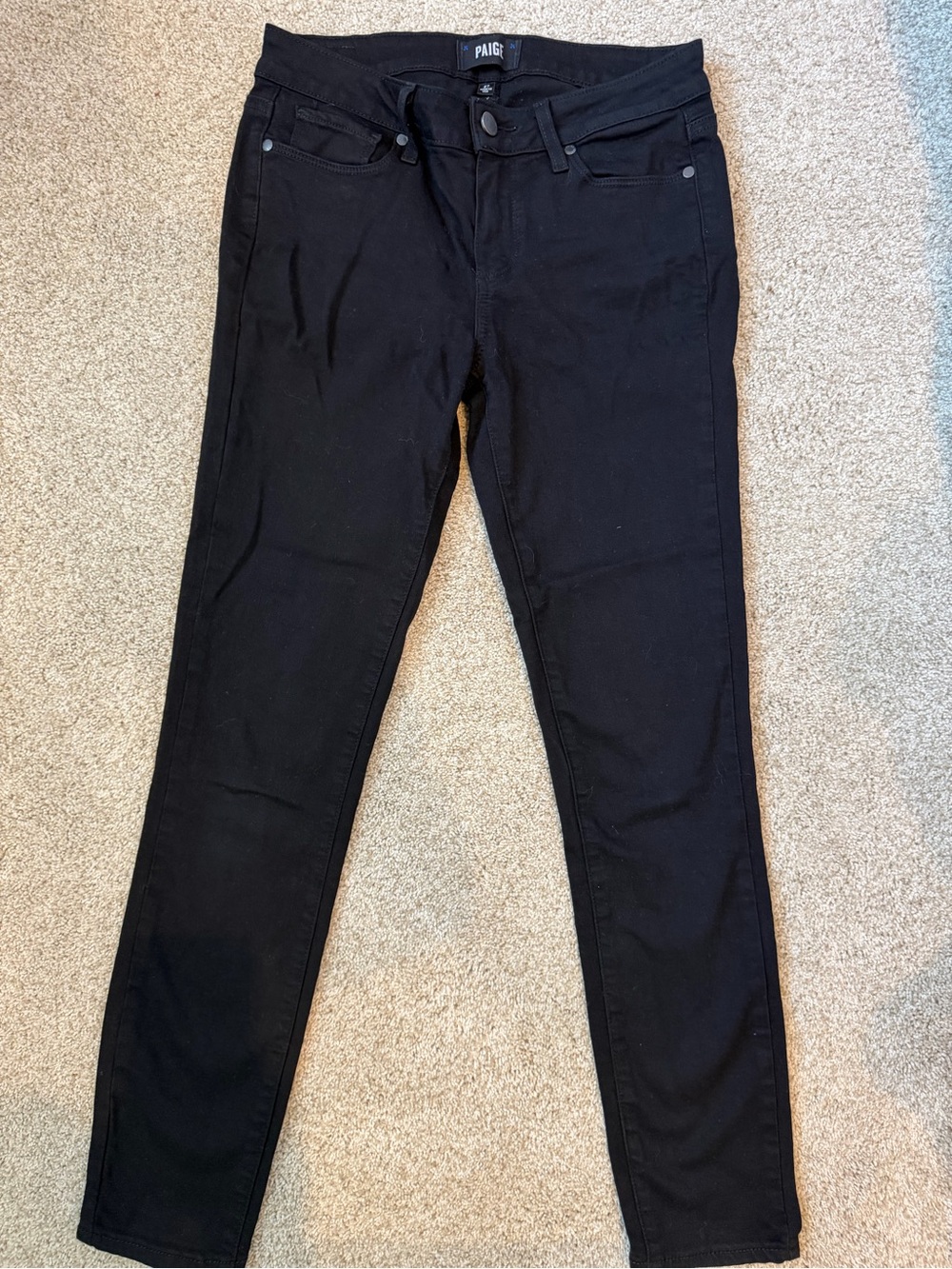 PAIGE Women’s Black Slim Fit Jeans